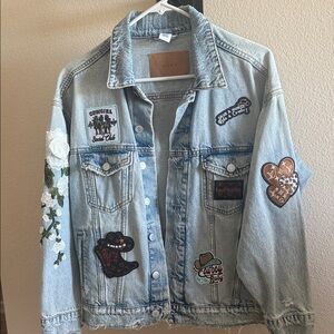 Custom, cowgirl, distressed jacket